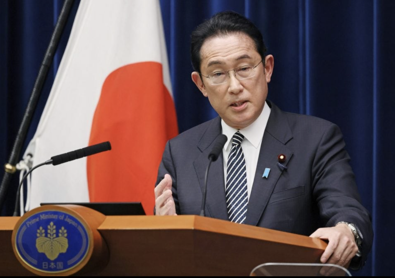 岸田文雄今表示,普丁行動不可接受且違反國際法,日本已準備好做出強而有力的回應。(翻攝岸田文雄臉書)