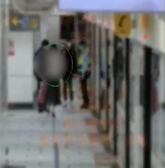 捷警查獲癡漢送辦。（翻攝畫面） 