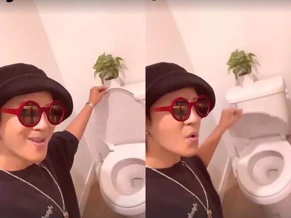 小豬羅志祥在IG上分享了入住旅館的內部，掀馬桶蓋後轉往廚房，遭到批評。（翻攝自羅志祥IG）