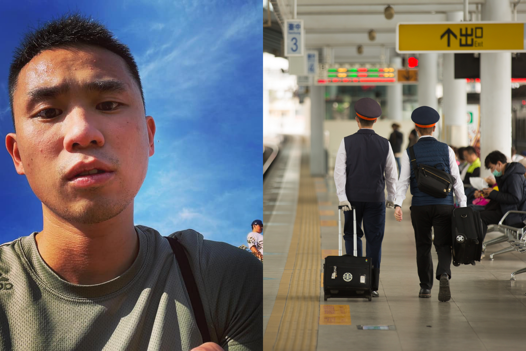 曾柏穎日前在搭乘台鐵時妥瑞症發作，所幸該班列車的列車長1暖舉讓他的症況舒緩不少。（左圖翻攝自曾柏穎臉書；右為示意圖，本刊資料照）