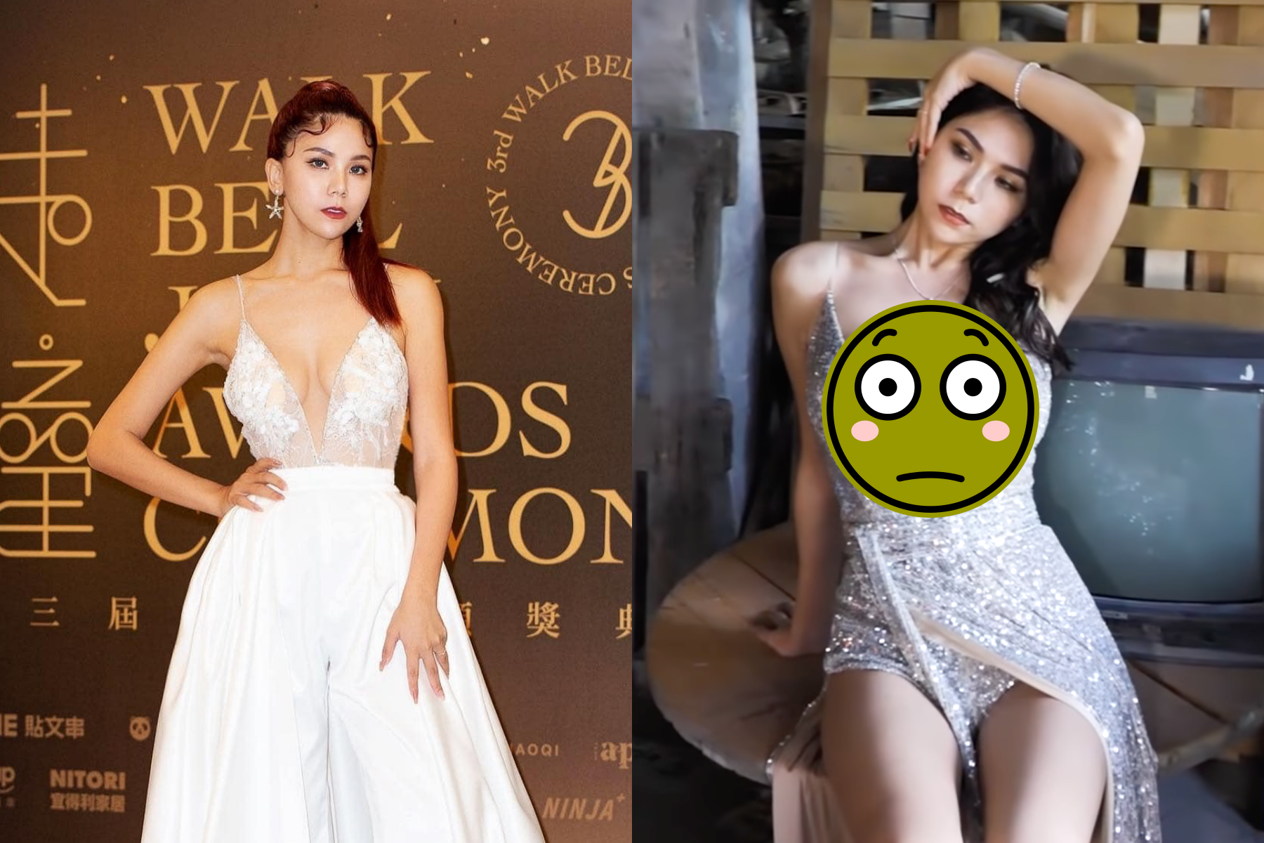 蕾菈日前公布隆乳消息，宣告自己正式告別「八字奶」。（翻攝自蕾菈 Lyla臉書、「我是蕾菈I'm Lyla」YouTube）