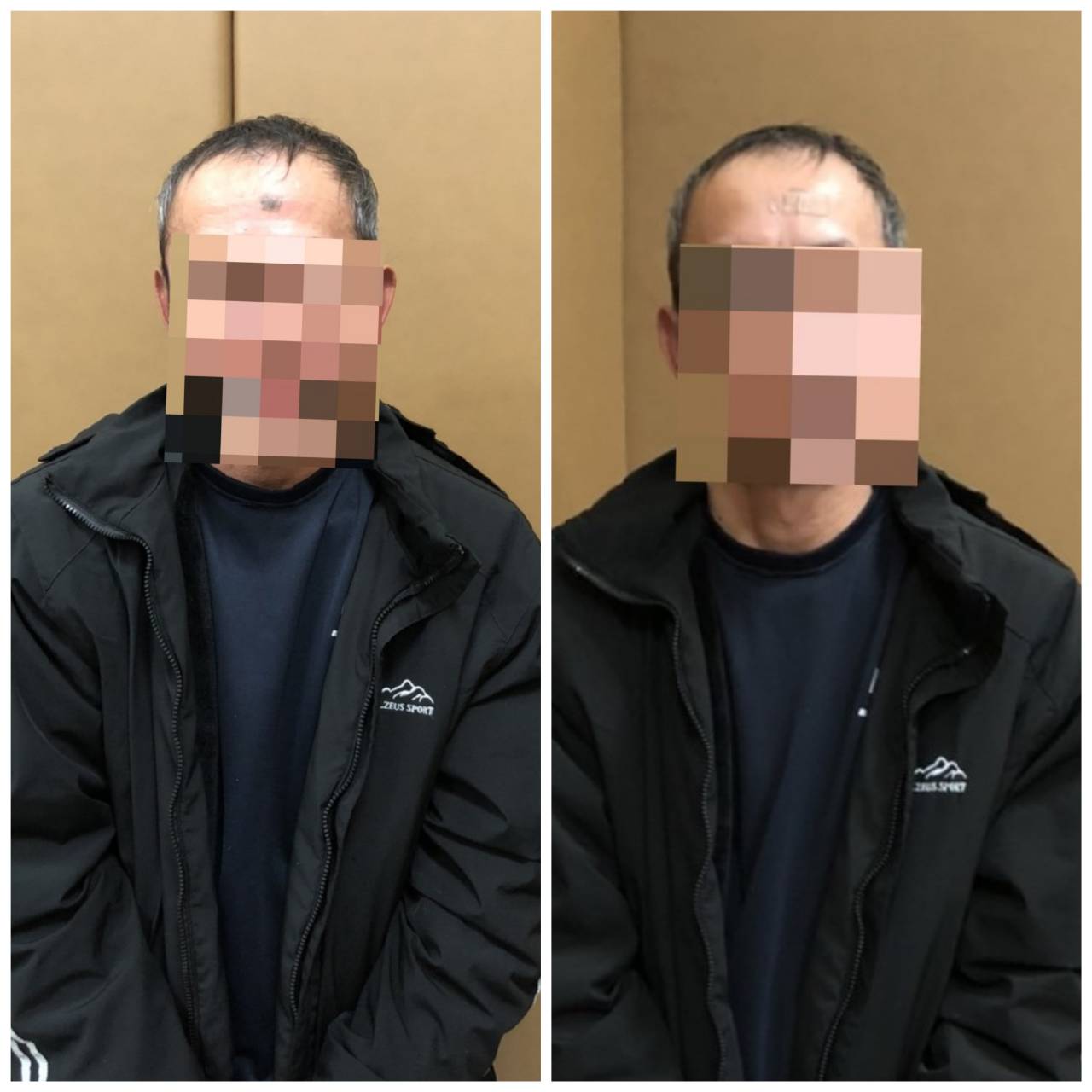 林嫌額頭上有明顯胎記，犯案前會貼上美容膠布遮掩。（警方提供）
