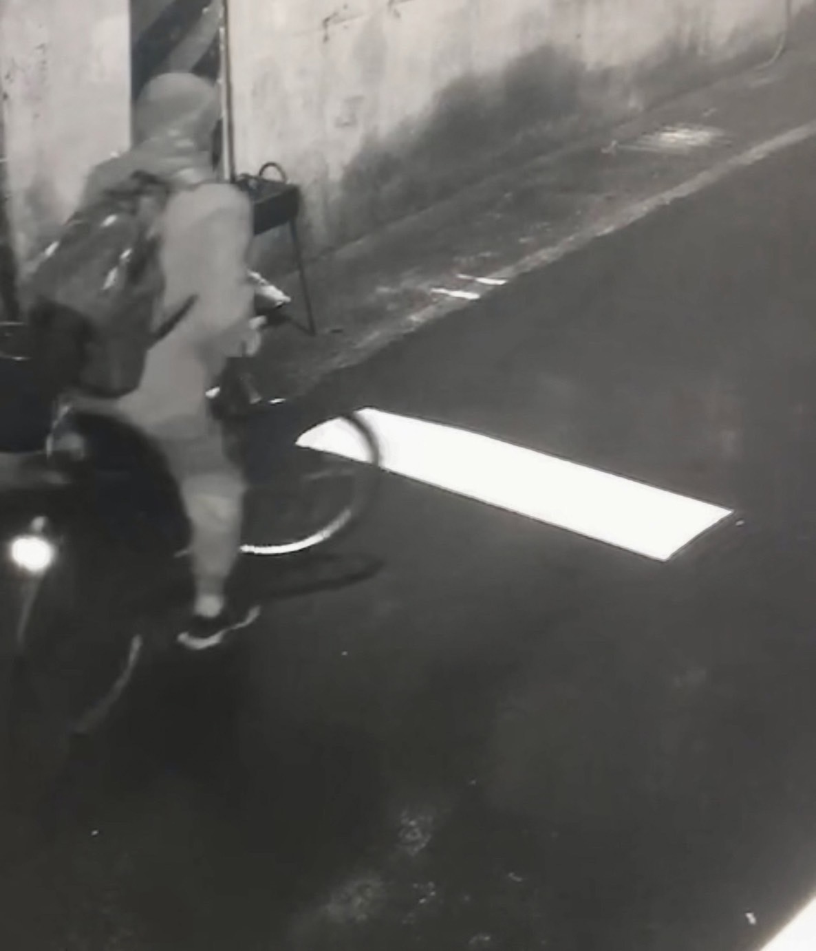 監視器拍下林嫌犯案時的影像。（警方提供）