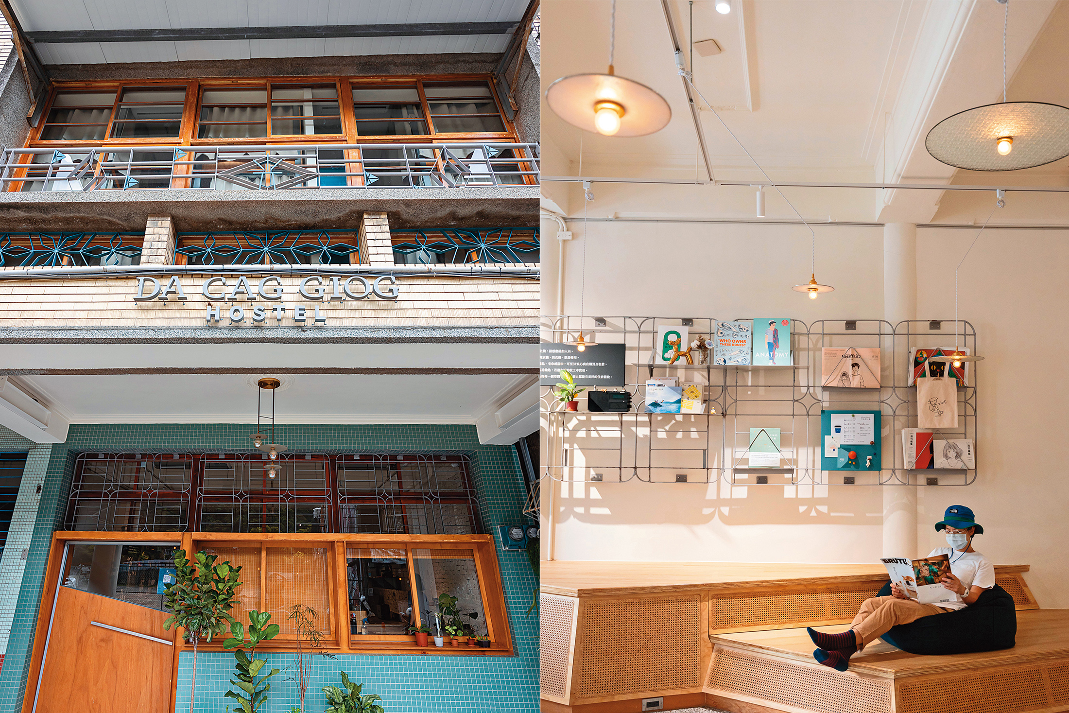 「光角背包客旅店Da Cag Giog Hostel」座落在十三間老街上。