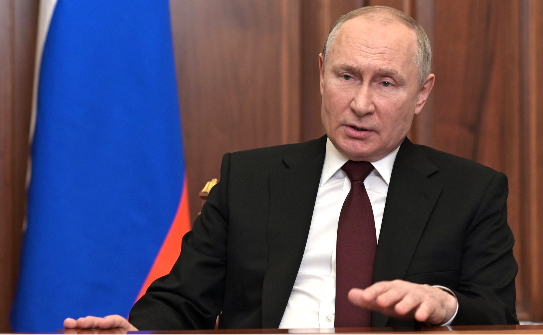 俄羅斯總統普丁正式宣布開戰，烏克蘭戰火四起，全球糧食價格飆漲。（翻攝自俄羅斯總統府官網）