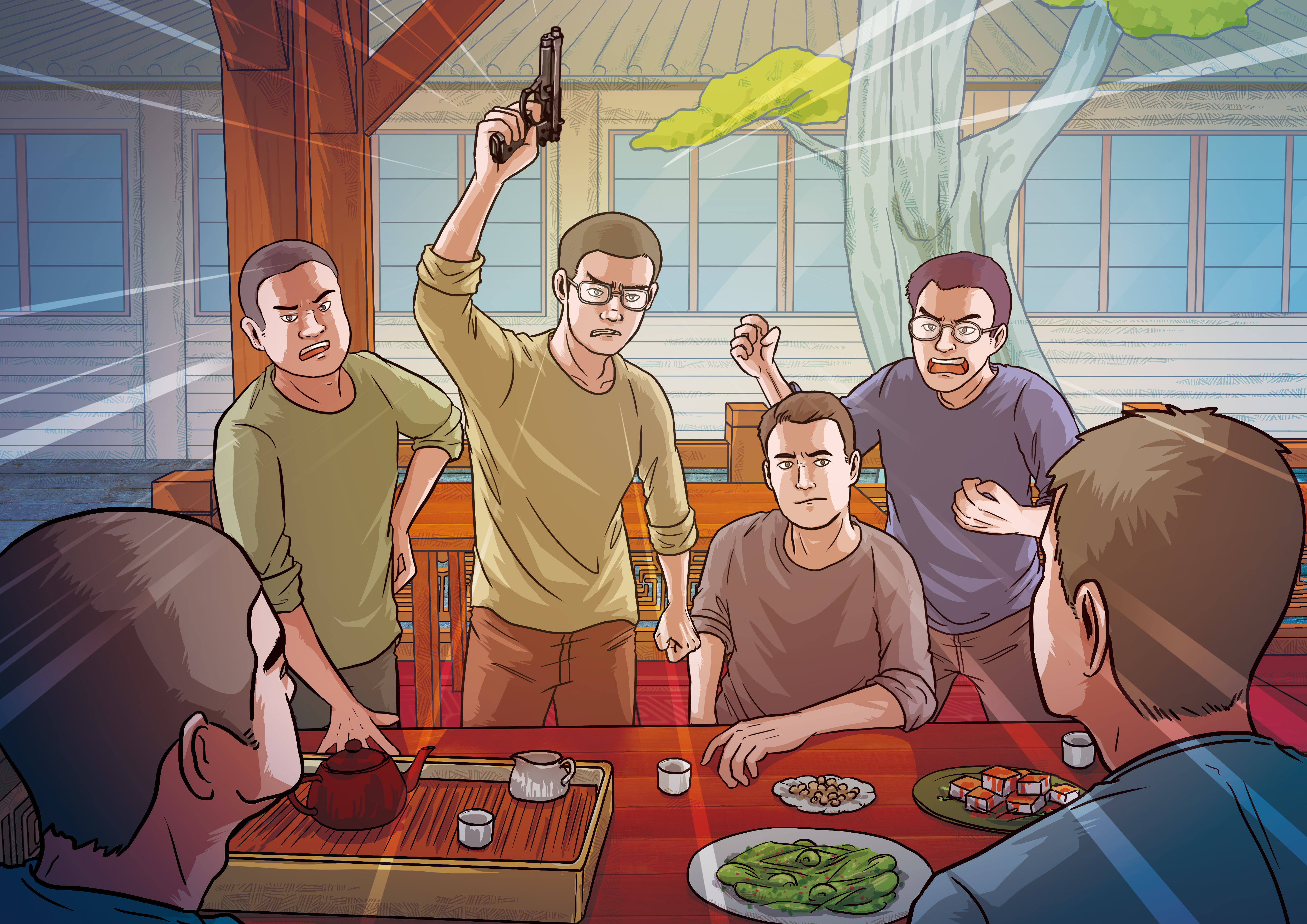 林明樺集團4名成員與另一派人馬談判破裂，持槍殺人，釀成3死命案。