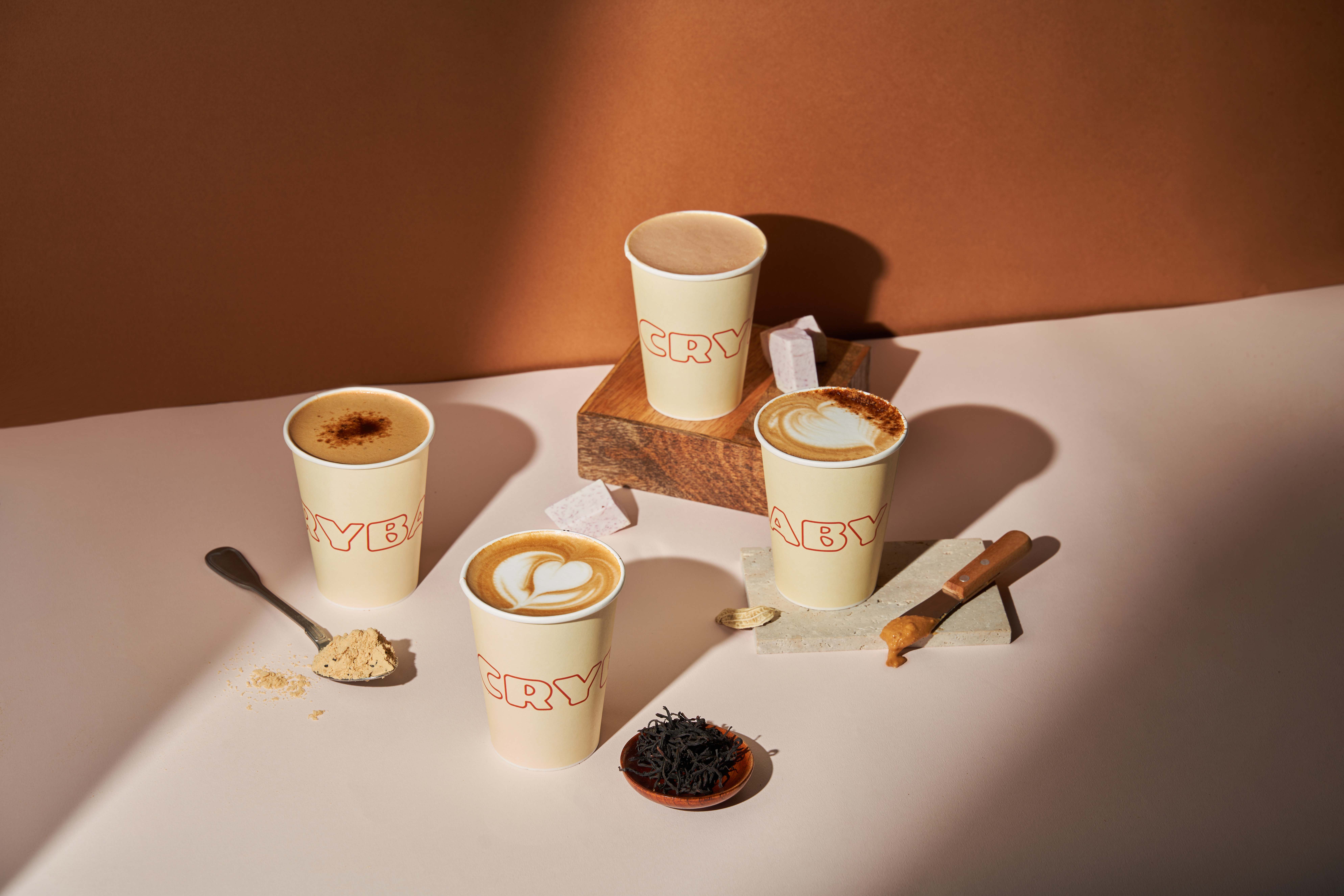 台北新開的「Crybaby Coffee」主推各種特調風味咖啡。（Crybaby Coffee提供）