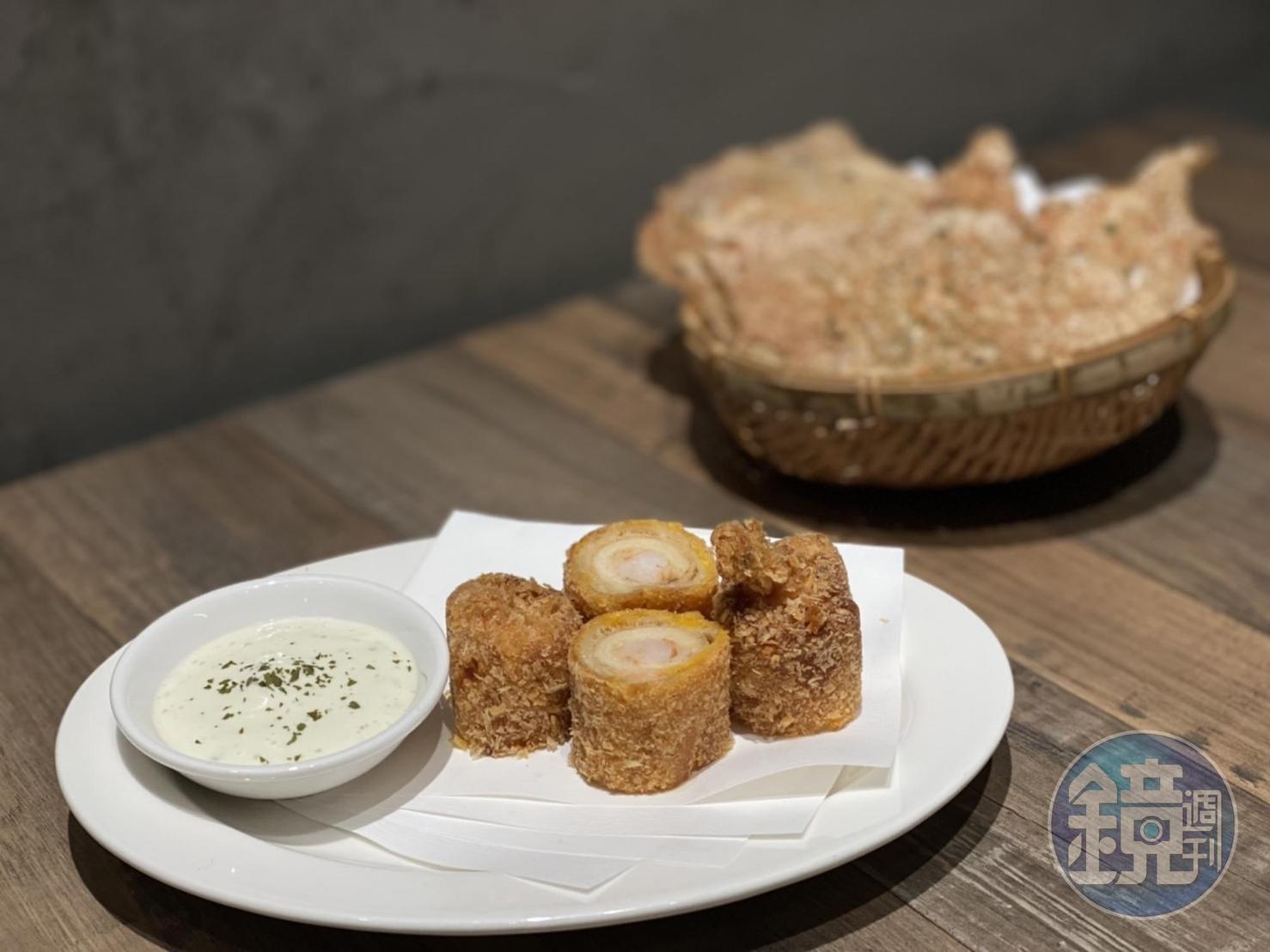少見的「炸蝦捲麵包」。(140元/份)