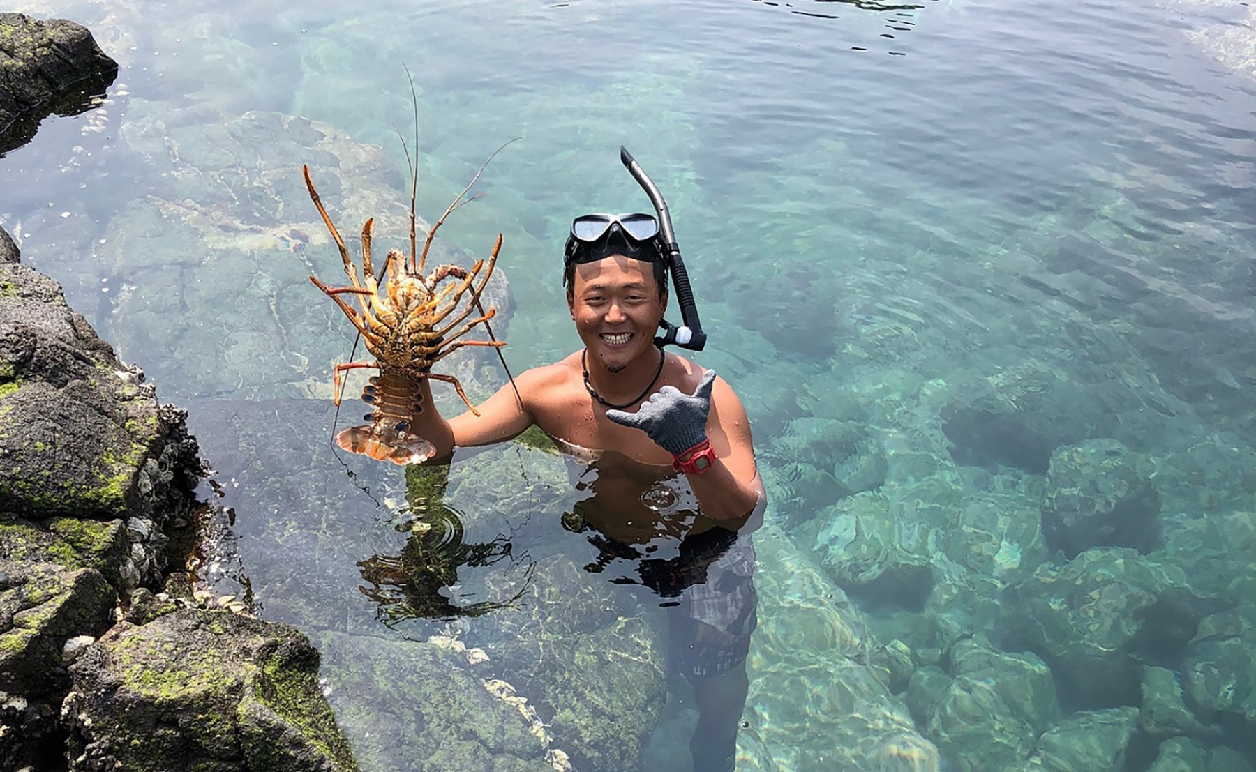 東海龍蝦島跳島讓遊客體驗獨特的抓龍蝦、挖石蚵、撿螺，一整天的行程有吃又有玩。（KLOOK提供）