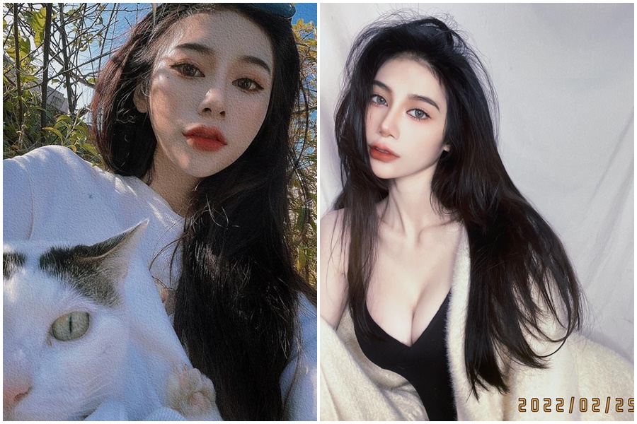正妹因為買彩券引發網有關注。（翻攝自ning___nqq IG）