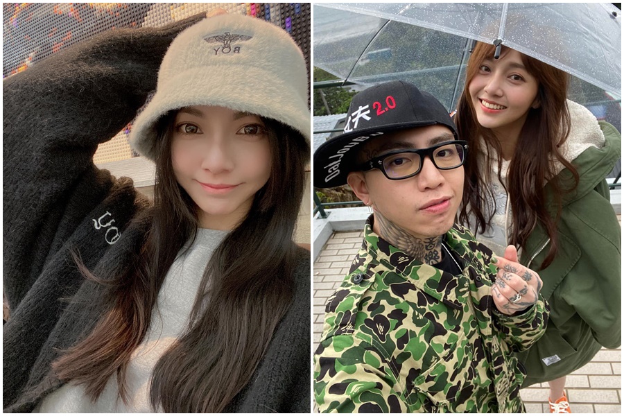 莉婭（左圖、右圖右）在臉書暗批想接近謝和弦（右圖左）的女人們，想當小三卻沒有人願意像她一樣。（翻攝自莉婭臉書）