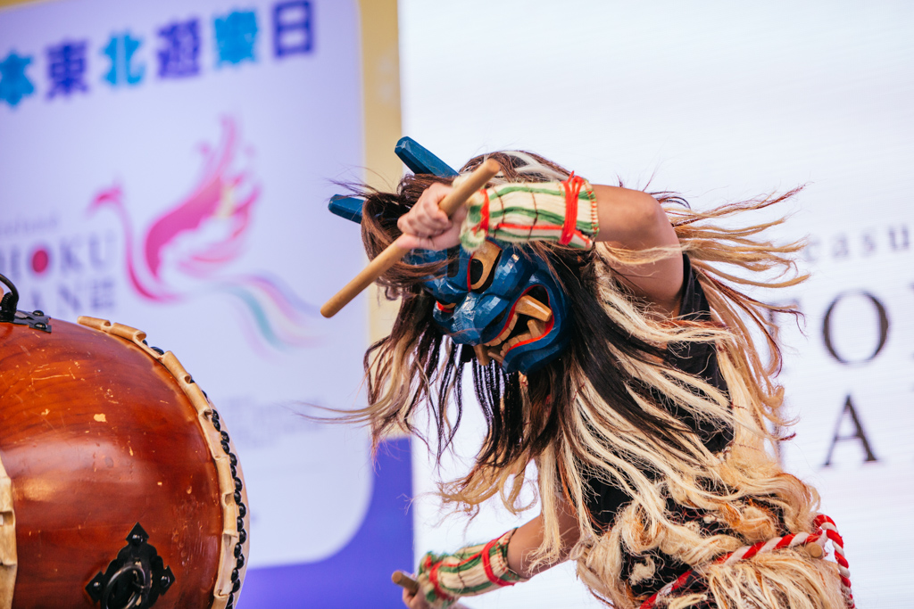 生鬼太鼓是日本秋田男鹿半島的祭祀文化。（日本東北遊樂日提供）