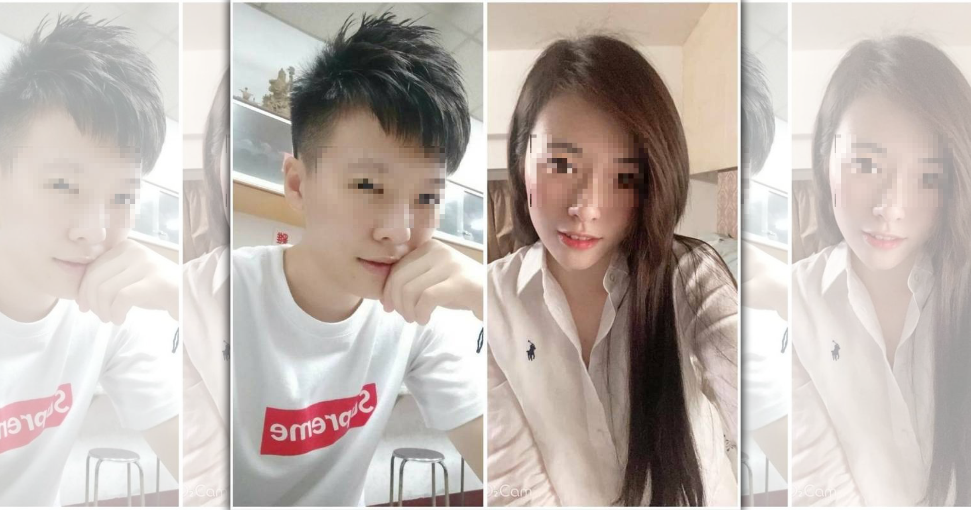 林姝妤原本是短髮俐落的T妹，疑似為了淘金而蓄長髮，到酒店上班。（取自林女臉書）