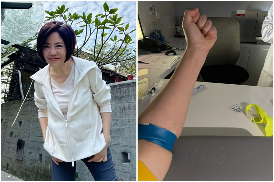 于美人今天到健檢中心檢查。(翻攝于美人臉書)