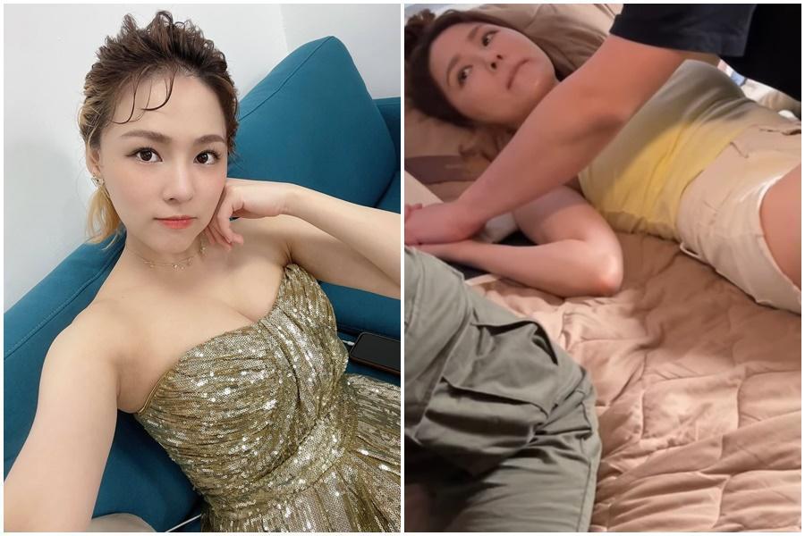 熊熊業配影片尺度火辣,與男主角在床上的對戲引起討論。(翻攝自熊熊 Bear Genie臉書)
