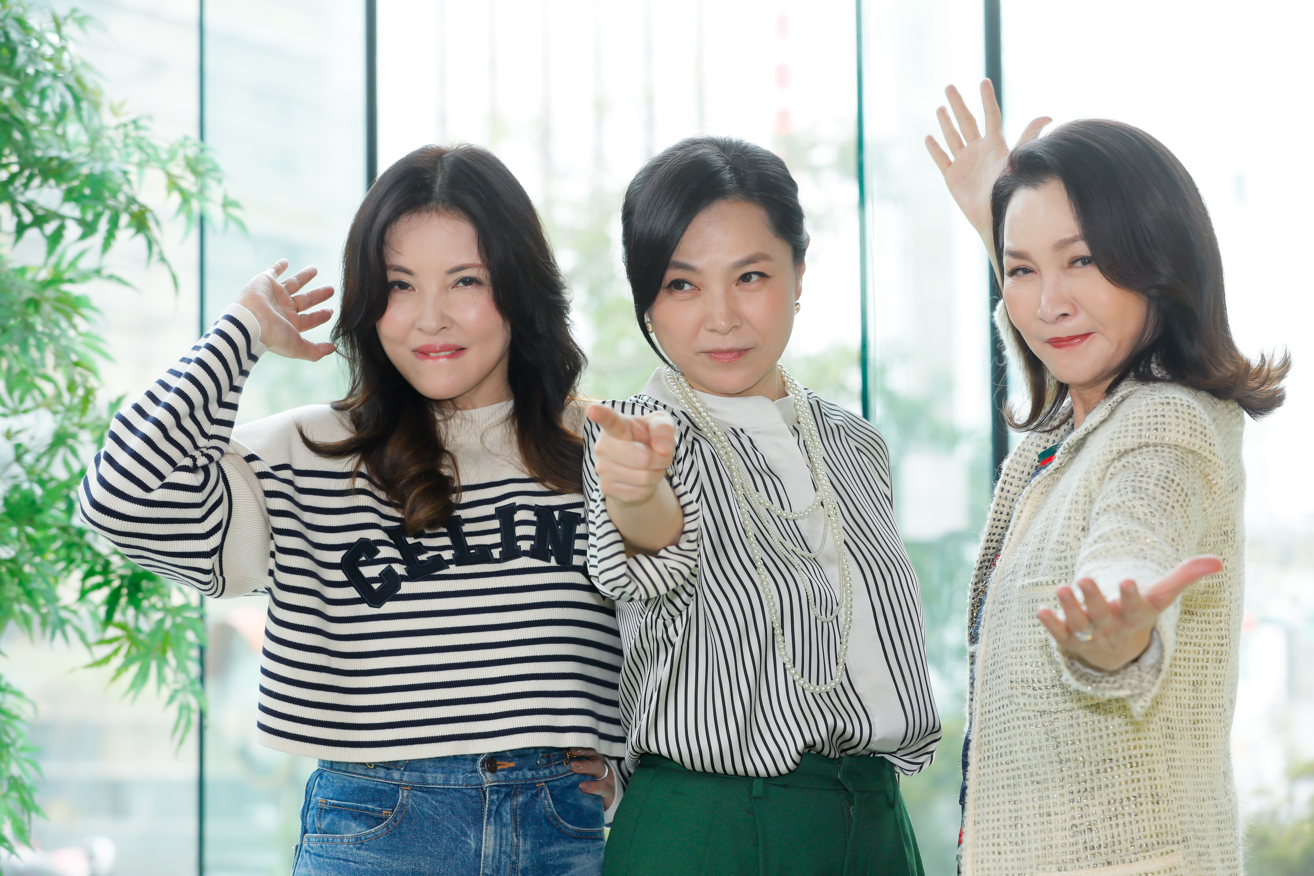 張鳳書、張瓊姿、何如芸今天為三立新八點檔造勢。 