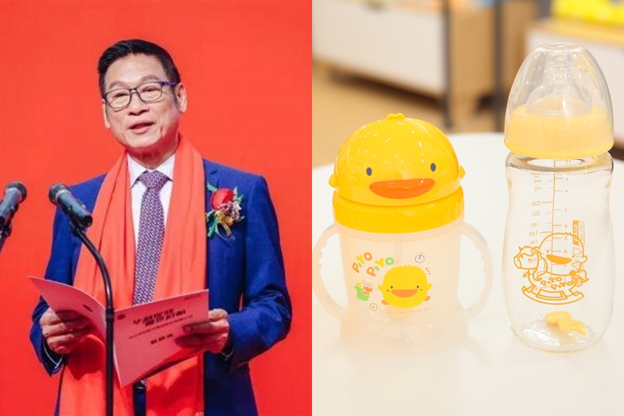 擁有「黃色小鴨」嬰幼品牌的東凌-KY（右圖），將被神祕鞋王張聰淵（左圖）家族收購。（左圖翻攝自全景網、右圖為本刊資料照）