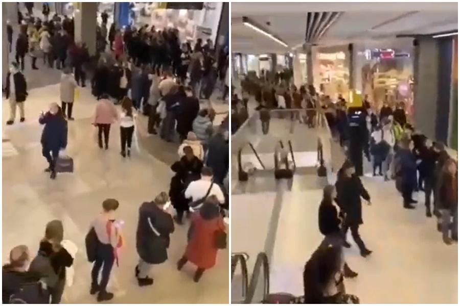 IKEA宣布制裁俄羅斯,門市閉店前夕湧入大量人潮。(翻攝自推特)