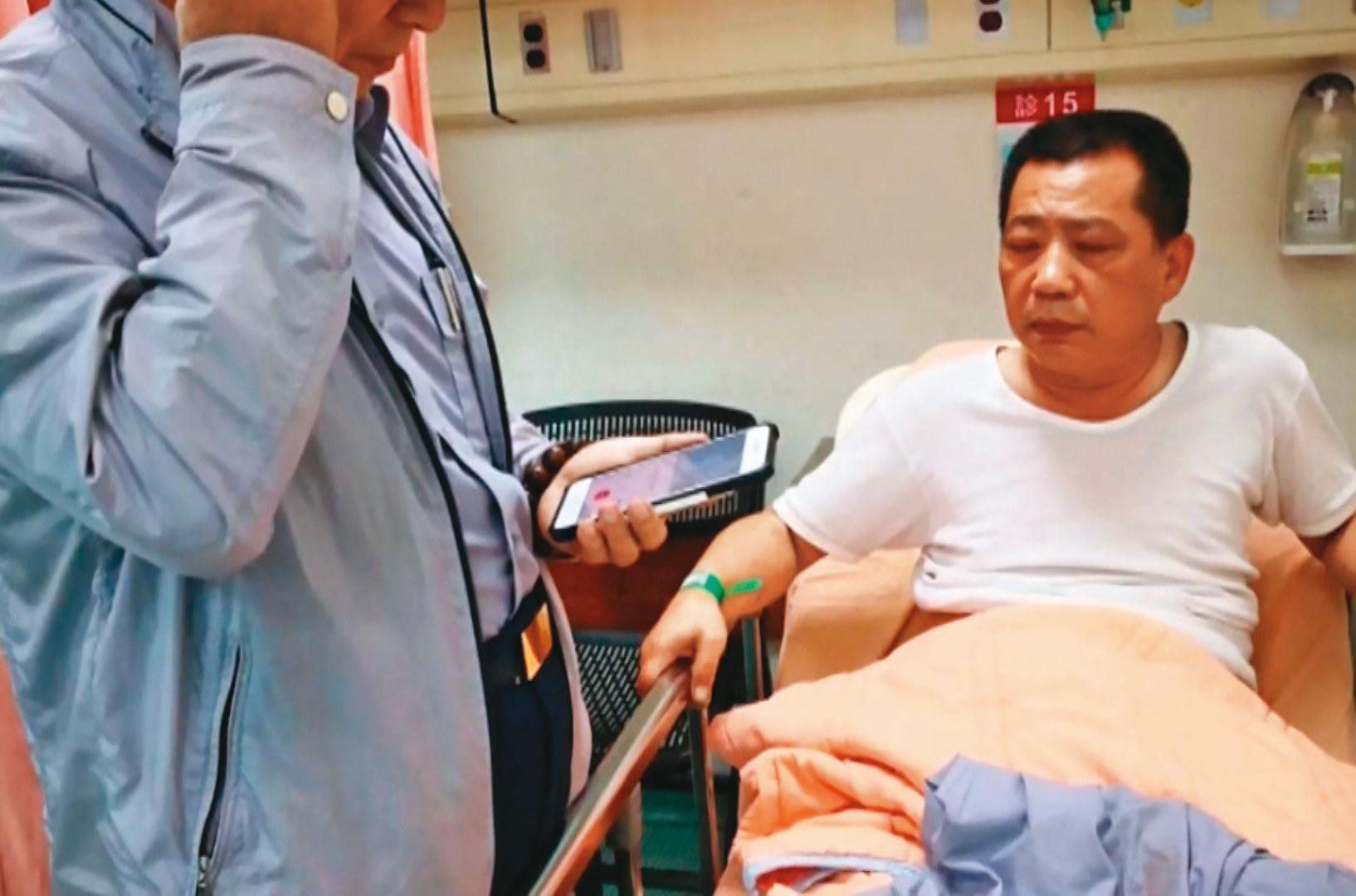 楠西派出所所長王者音（圖）盤查時遭陳宏宗開槍，受訪時心有餘悸。（東森新聞提供）