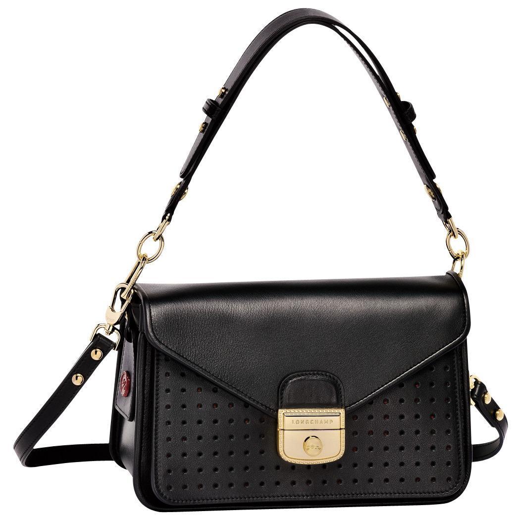 Mademoiselle LONGCHAMP系列黑色斜揹袋。NT$36,000（LONGCHAMP提供）