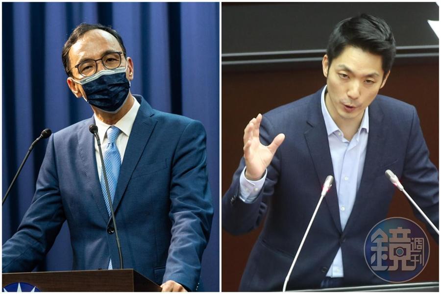 對於國民黨中常委選舉外傳「選風敗壞」，朱立倫（左）喊嚴辦到底，蔣萬安（右）力挺「希望黨中央嚴查嚴辦、說到做到」。（本刊資料照）