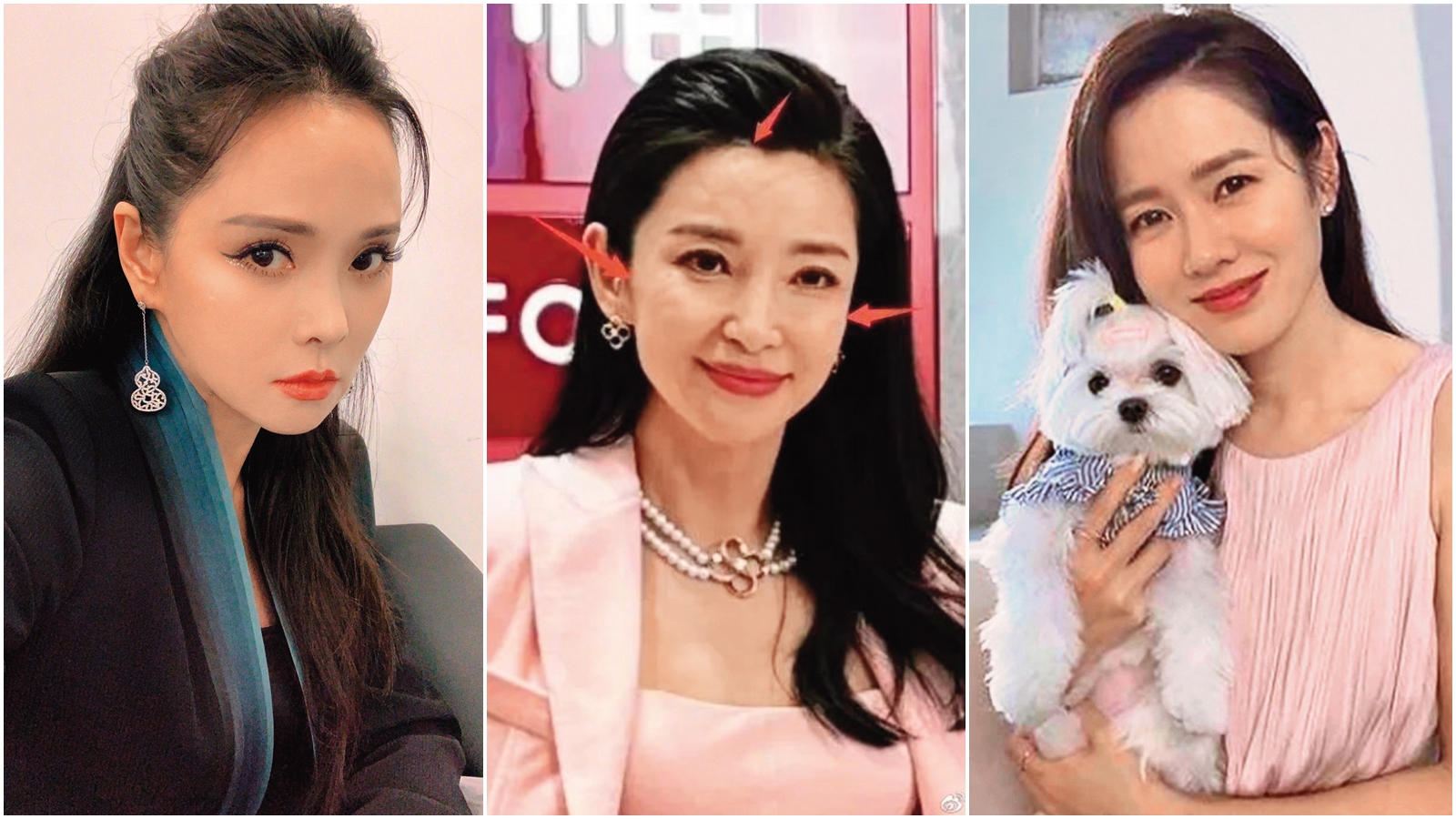 藝人修圖與否經常成為話題，甚至常因此被奚落。（翻攝自微博、孫藝真IG）