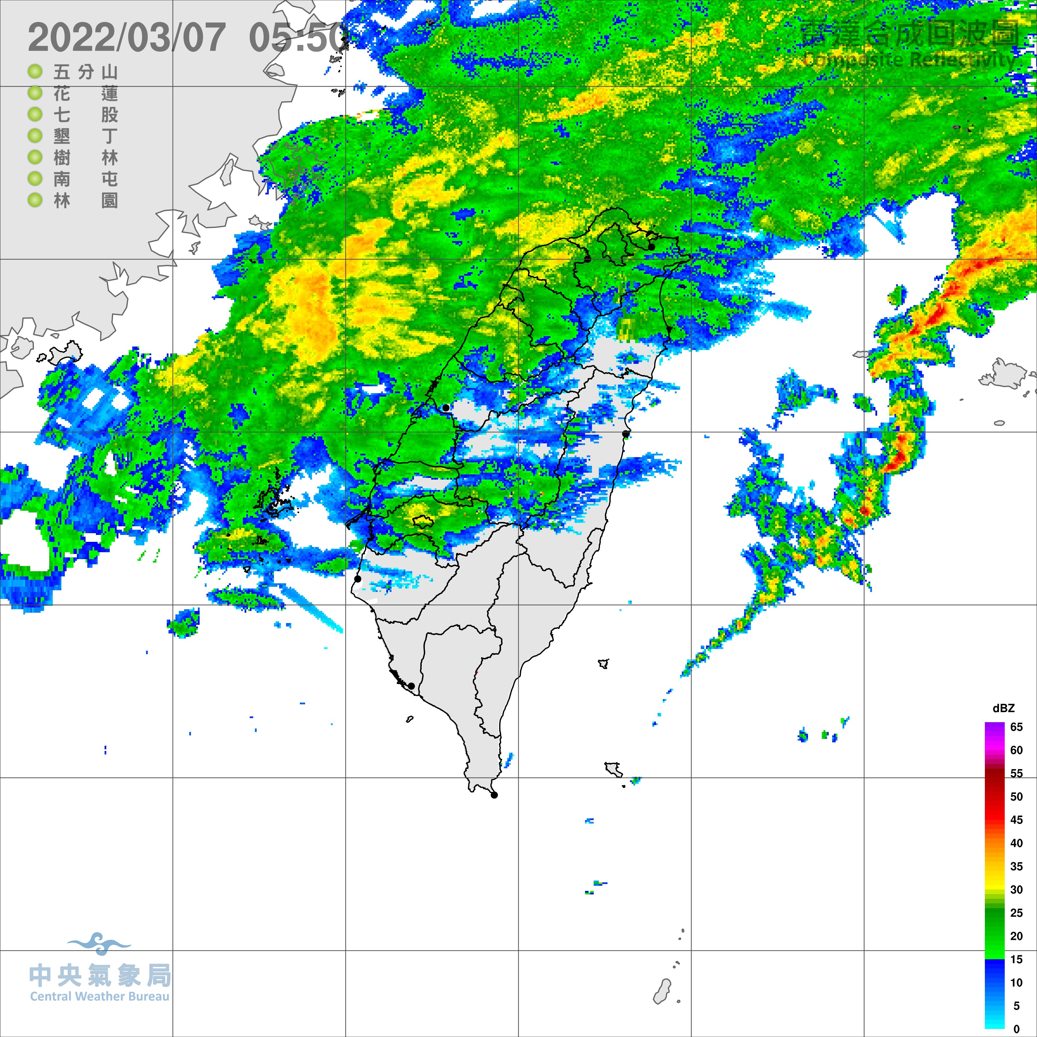 今有鋒面通過,全台有雨。(翻攝自氣象局)