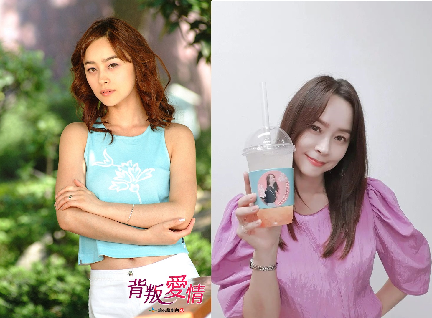 禹喜珍2002年在《背叛愛情》飾演一名女記者走紅(左圖),出道34年的她美貌依舊,持續推出新作品。(左圖緯來戲劇台提供,右圖翻攝自禹喜珍Instagram)