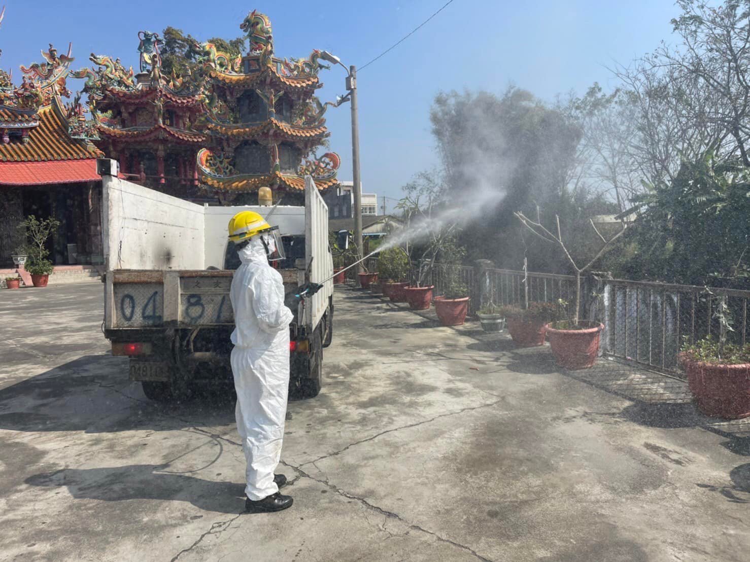 宮廟旅遊團群聚擴大，足跡已完成清消。（翻攝黃偉哲臉書）