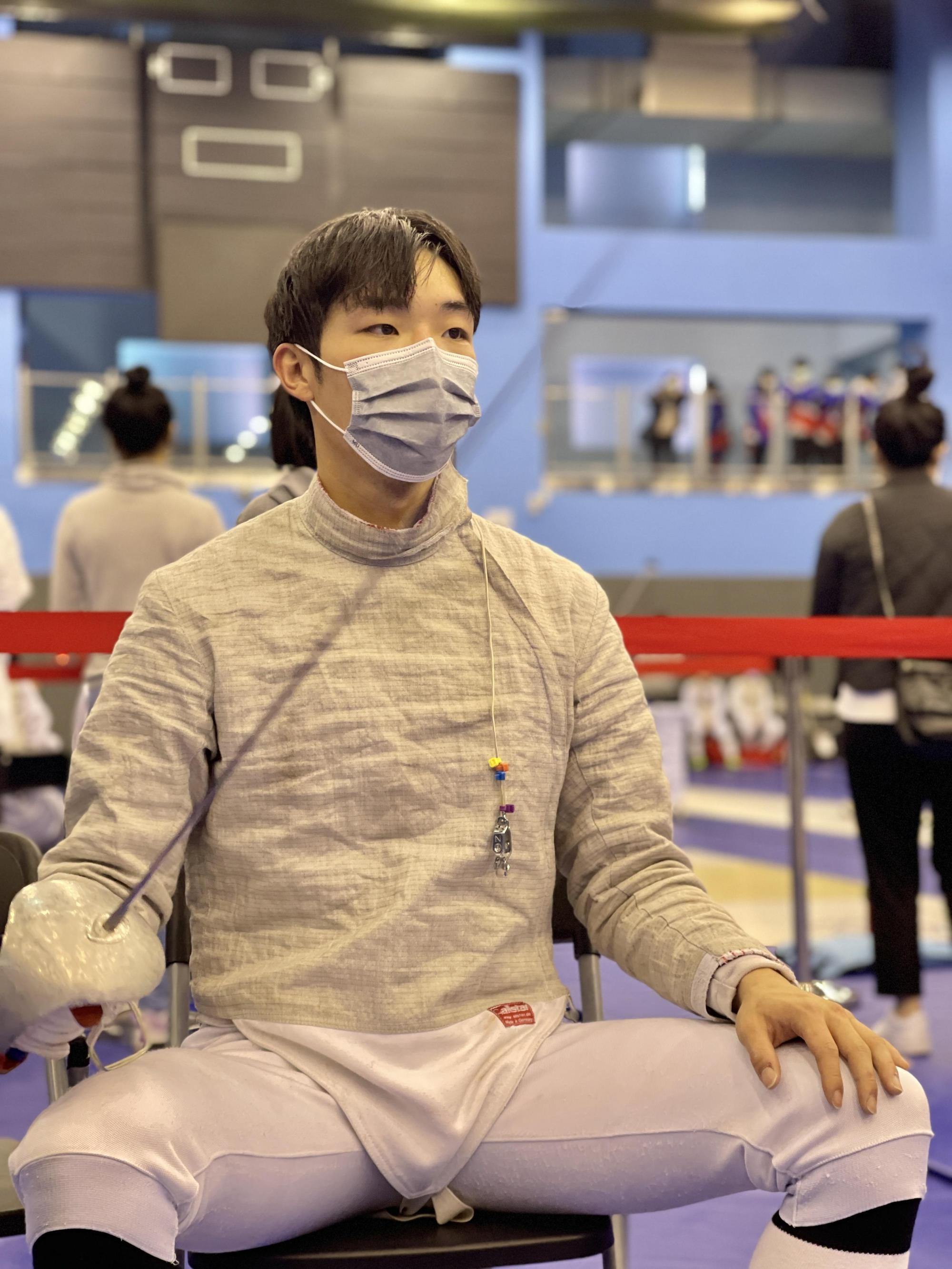 原本很怕自己首輪淘汰，最後牧森以2勝成績作收，總排名55名。（周子提供）