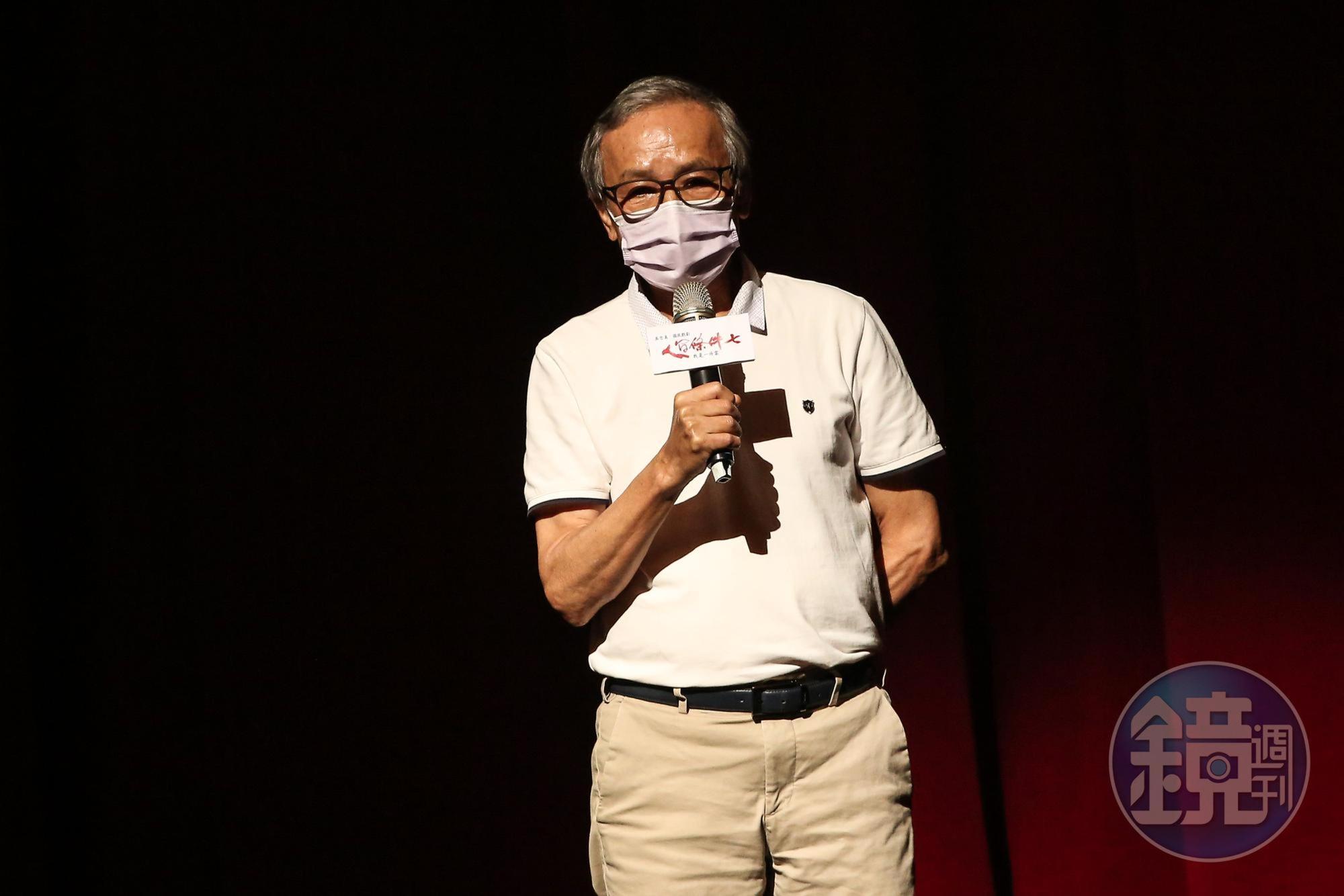 吳念真去年在《人間條件七》彩排記者會強調,「劇場如果沒有觀眾,一點都不圓滿。」(綠光劇團提供)