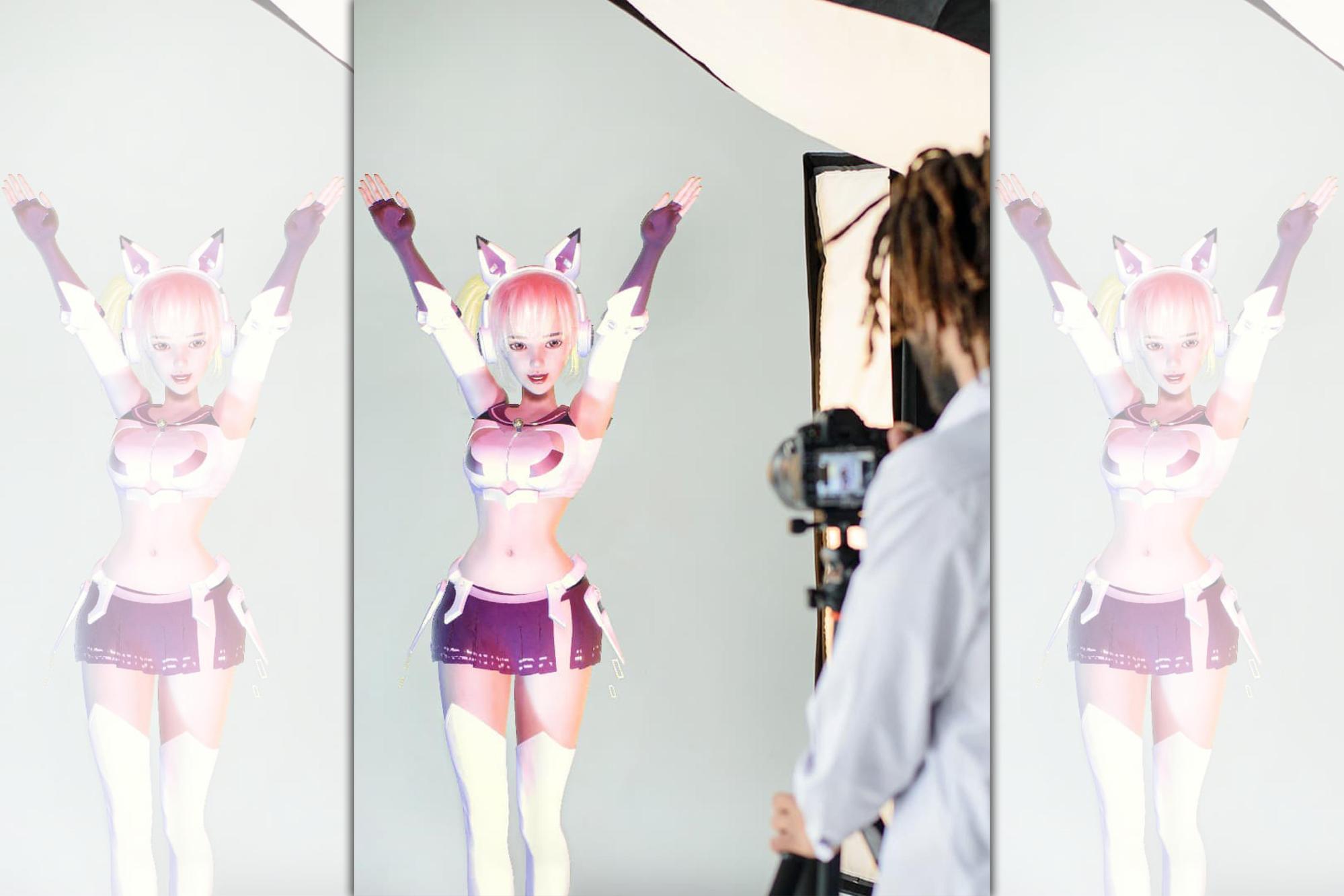 陳封平認為,3D虛擬人會是全球趨勢,未來發展空間也比2D大。圖為台灣虛擬網紅Leina。(翻攝IG「leina2045」)