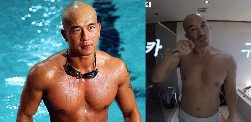 具俊曄保養得宜,3年半前在節目《戀愛的滋味》秀出精實身材(右圖),和20多年前全盛時期有得拚。(左圖翻攝自網路,右圖翻攝自TV CHOSEN)