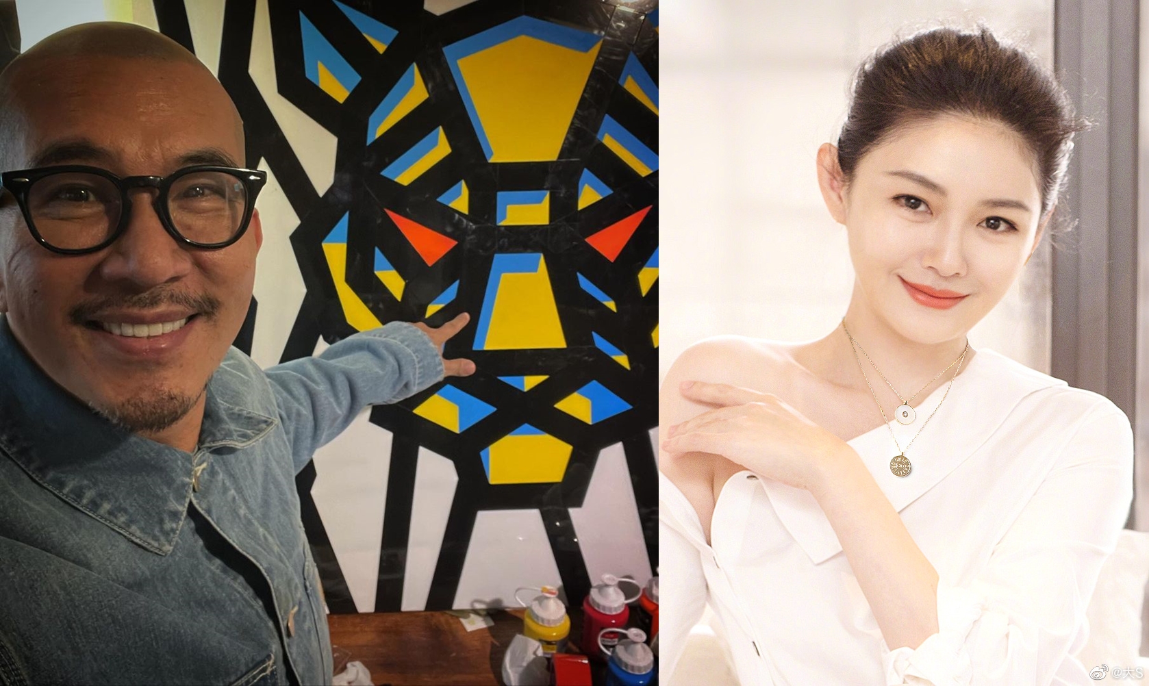 大S閃嫁24年前舊愛具俊曄，被虧一個是媽寶一個是女王。（djkoo IG/大S微博）