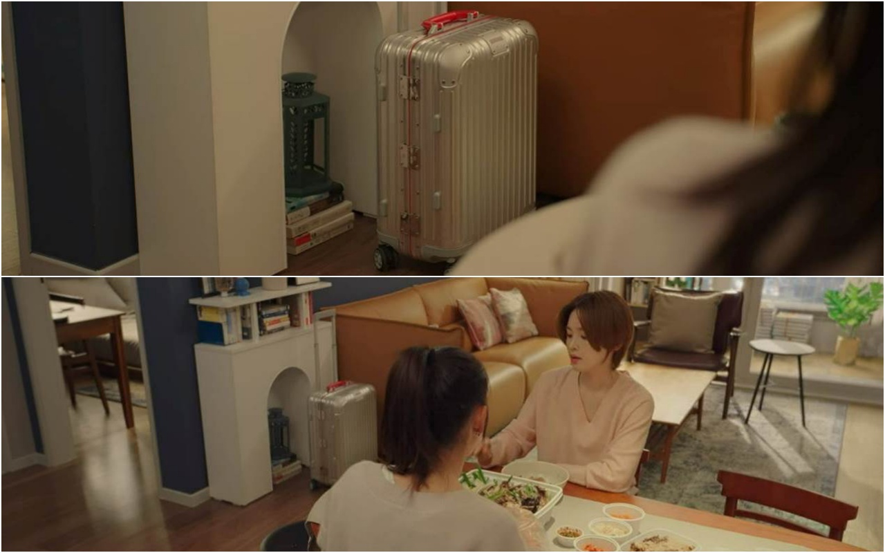 .RIMOWA Original Twist Cabin出現在韓劇《三十九》中，是孫藝真（背對鏡頭者）帶去的行李箱。（翻攝自NETFLIX）