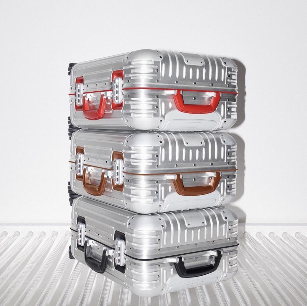 RIMOWA Original Twist Cabin有著紅色、咖啡色或黑色的鑲邊。（美之心提供）