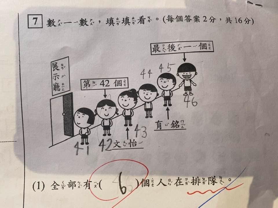 陳昶宇看完友人女兒的數學題目,無奈嘆「台灣教育真的出了問題」。(翻攝自陳昶宇臉書)