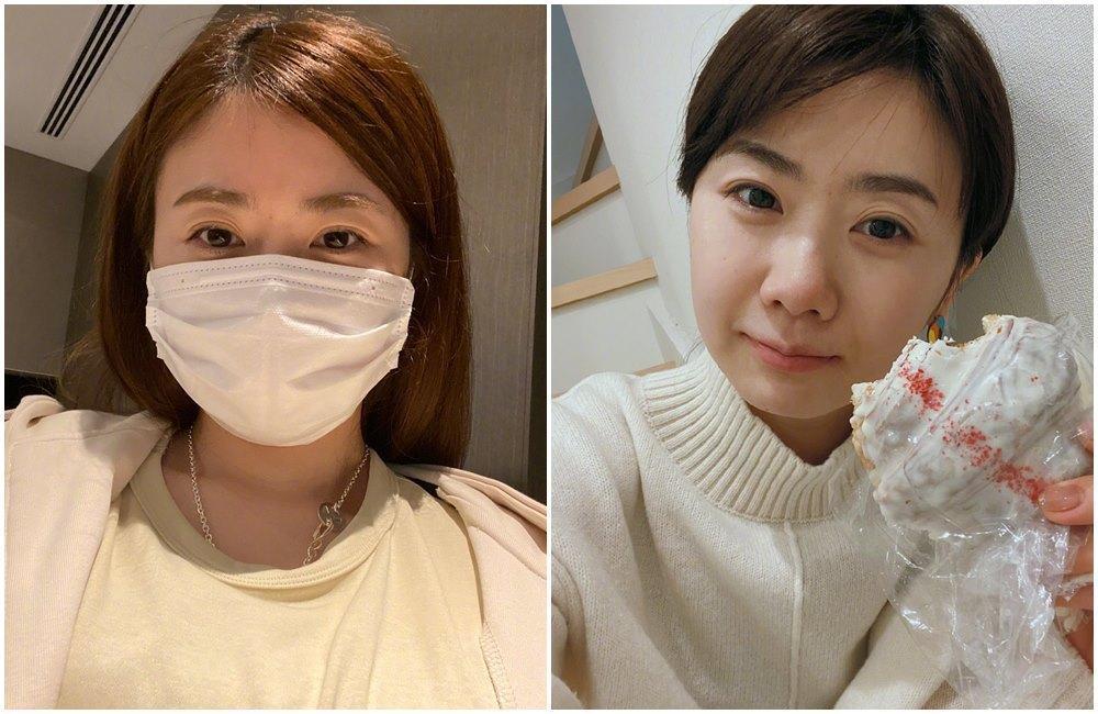 福原愛貼出自拍照(左圖)慶祝38婦女節,卻被指眉毛看起來很怪。(翻攝福原愛微博)