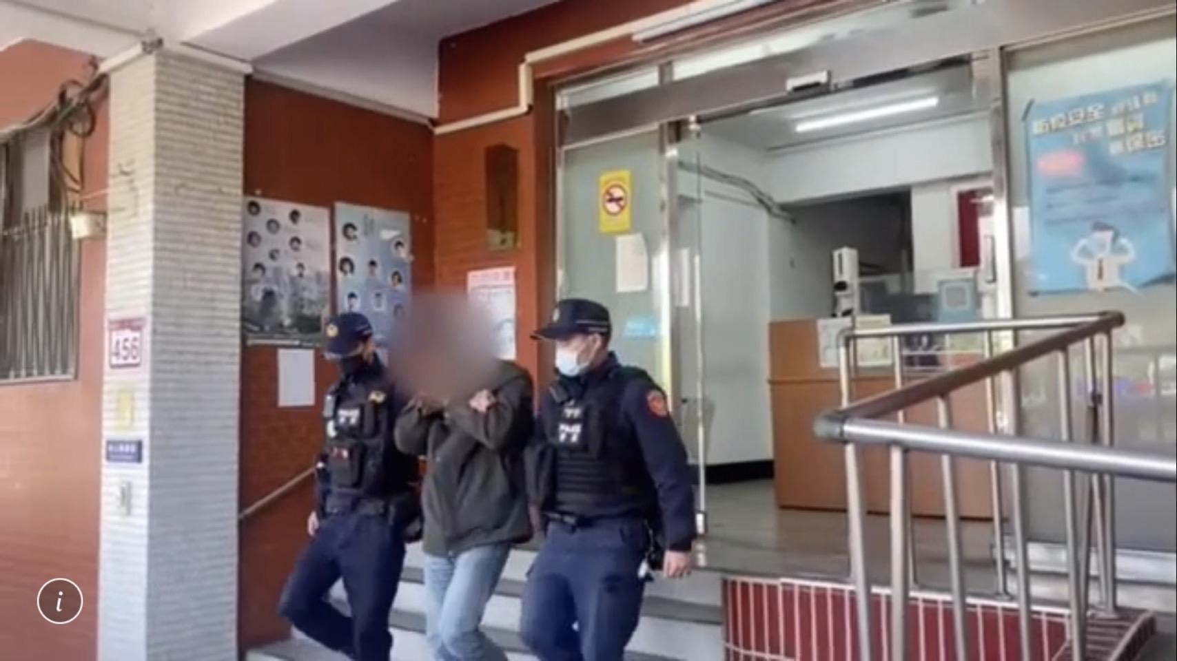 警方偵訊後將張男依竊盜罪嫌移送法辦。（翻攝畫面）