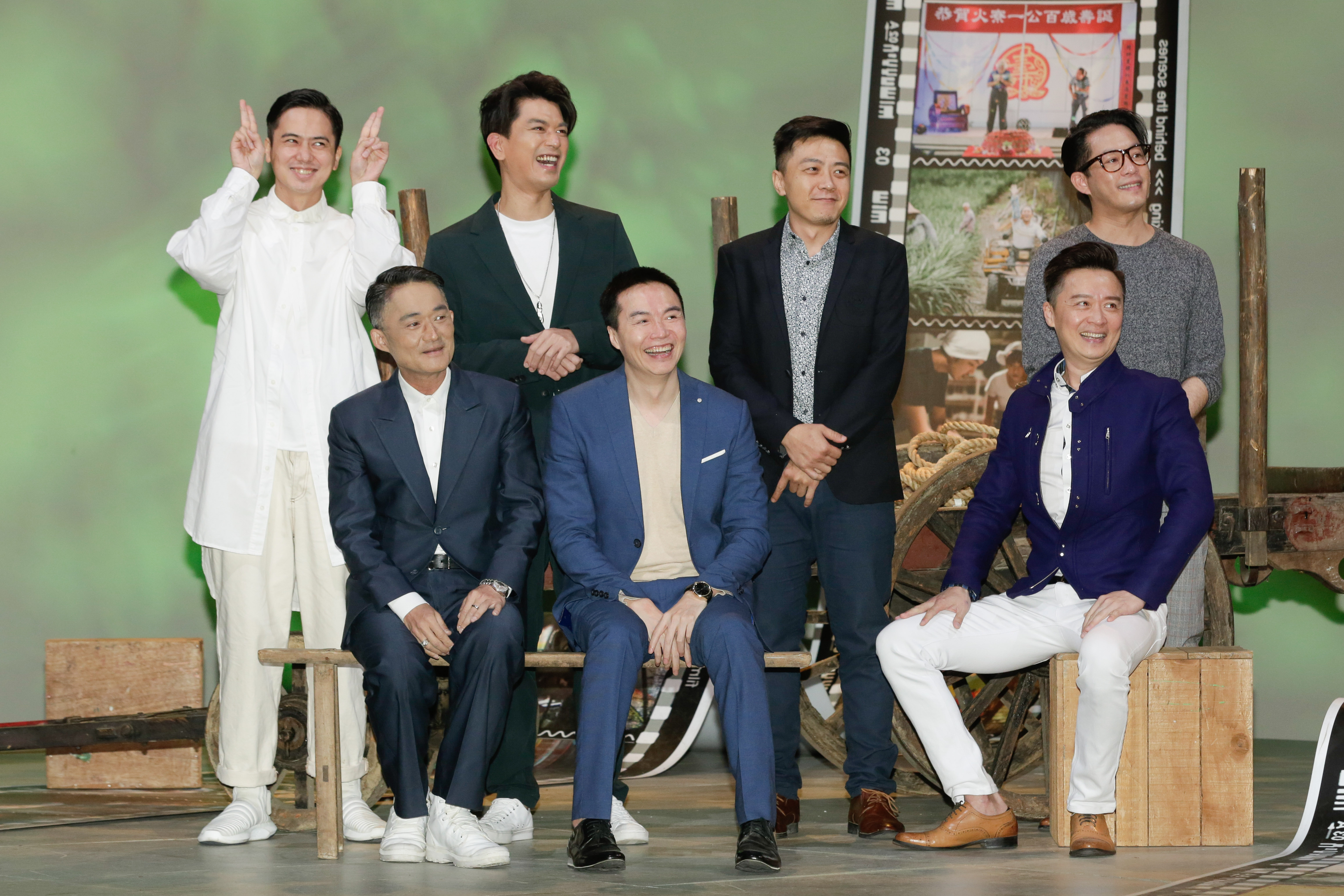 公視《牛車來去》演員發布記者會,伊吹、潘逸安、廖錦德、江國賓、吳鈴山、何豪傑、韓宜邦等人都出席。