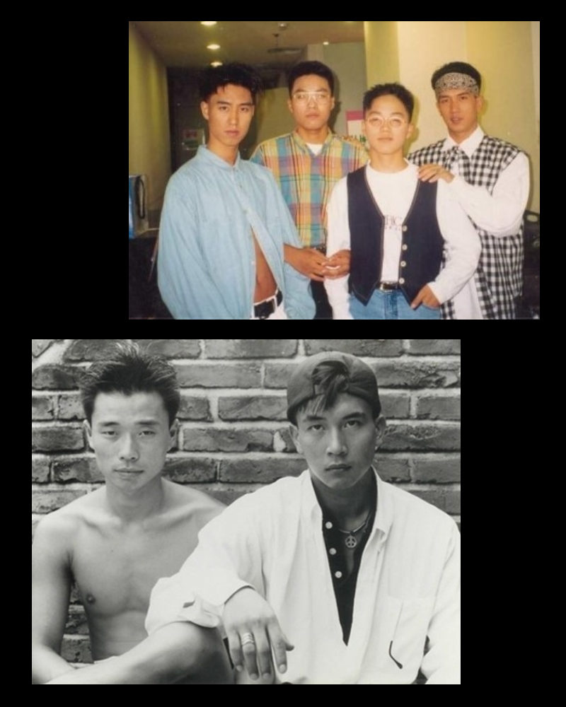 年輕時的具俊曄（上圖右1、下圖右）走花美男路線，你覺得有像言承旭嗎？（翻攝自PTT論壇）