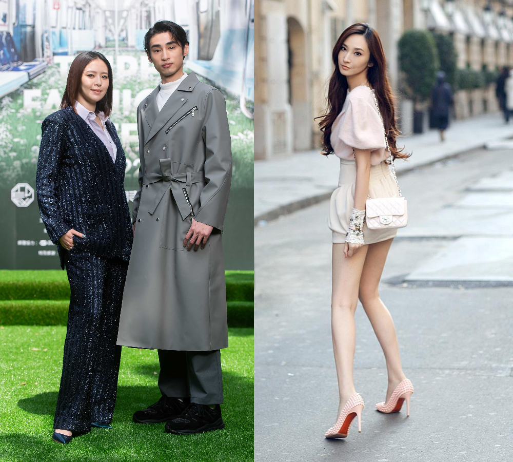 章廣辰（左圖右）身穿oqLiq，真的不是吳佩慈（右圖）女扮男裝嗎？（捏臉）（文化部提供、翻攝自吳佩慈臉書）