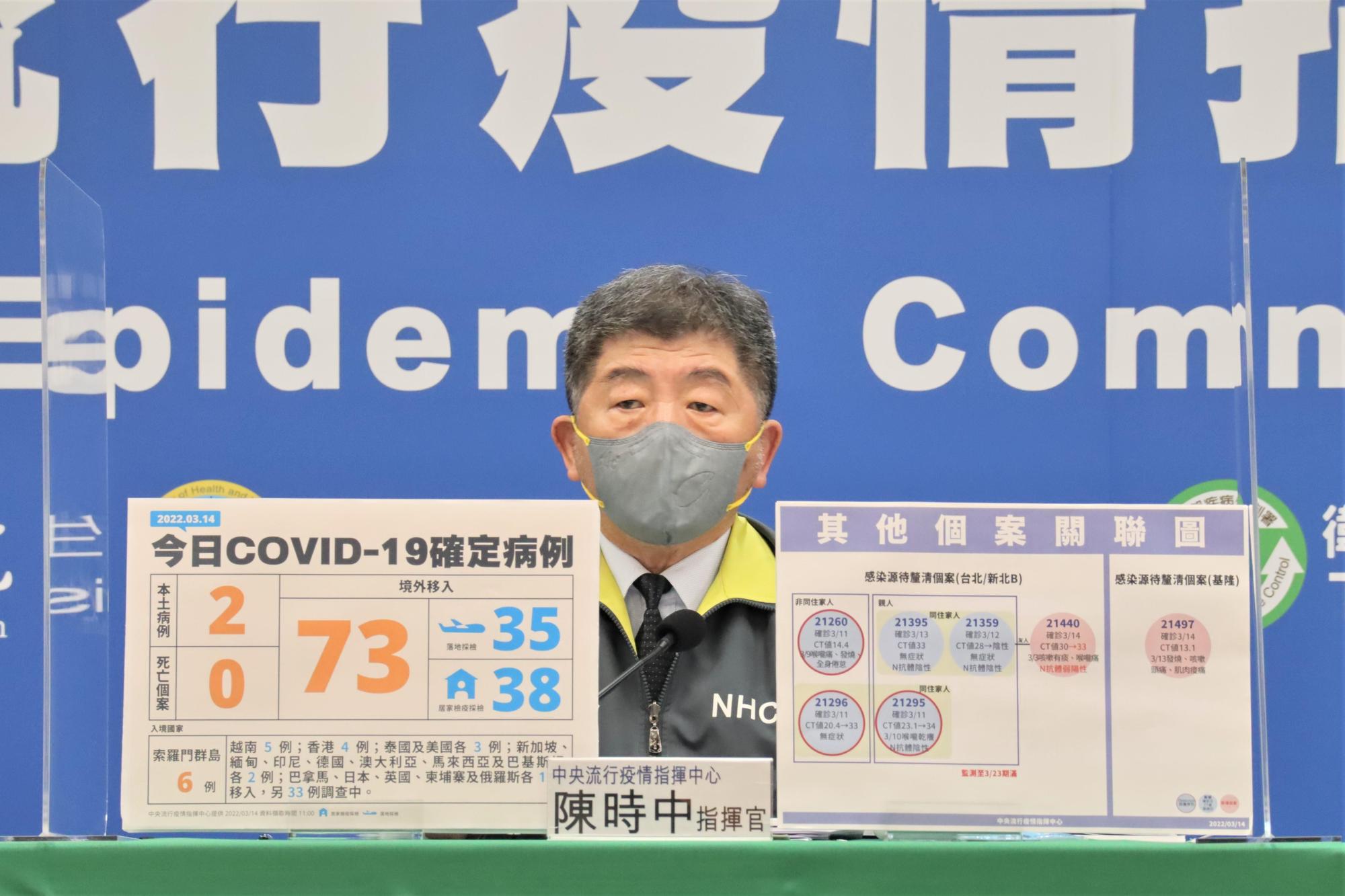 指揮中心說明最新疫情狀況。(指揮中心提供)