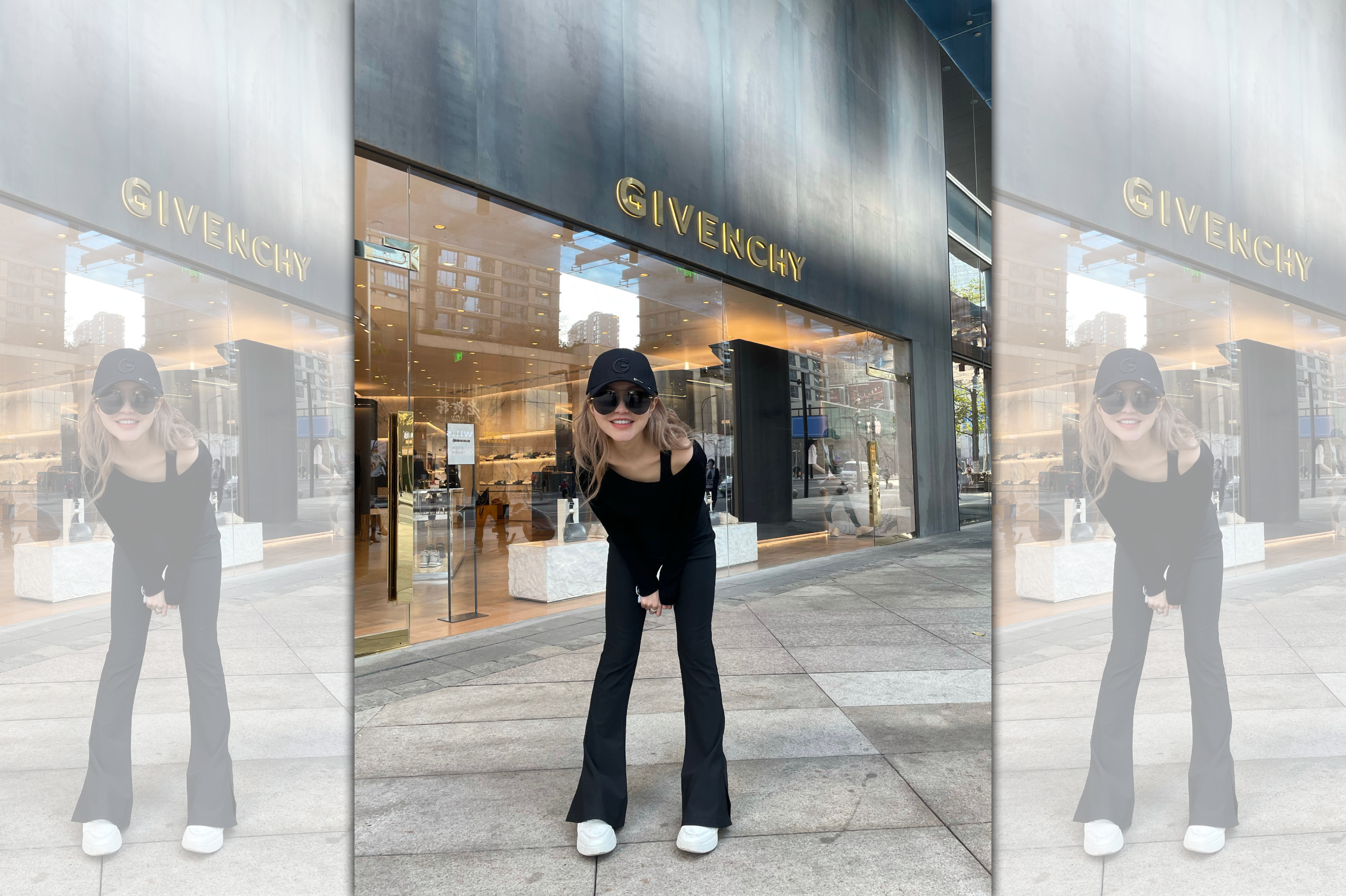 周揚青穿太辣，引起民眾頻頻回頭。（翻攝自周揚青微博）