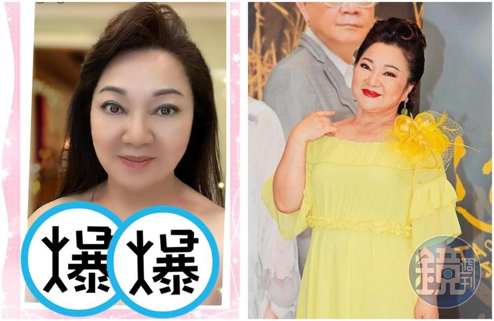 白冰冰今在臉書貼出胸前的心型曬痕。(翻攝白冰冰臉書、本刊資料照)