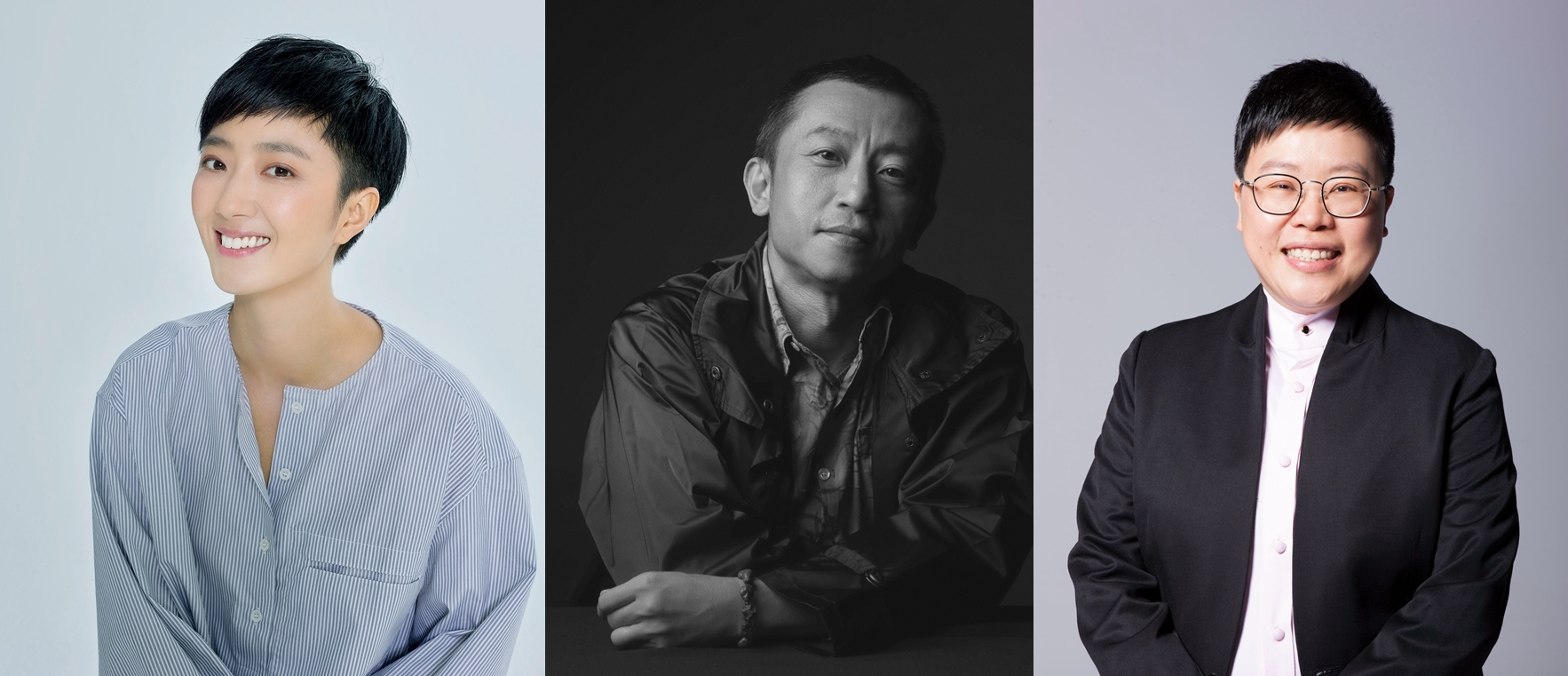 桂綸鎂（左起）、楊雅喆、葉如芬將出任本屆金穗獎「金穗導師」，不僅負責揭曉入圍名單，也會開講與入圍者分享專業經驗。（金馬執委會）