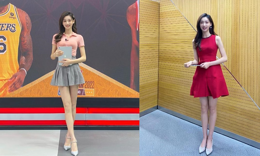 中國美女主播金佳悅擁有姣好身材、面容。（翻攝自網易新聞）