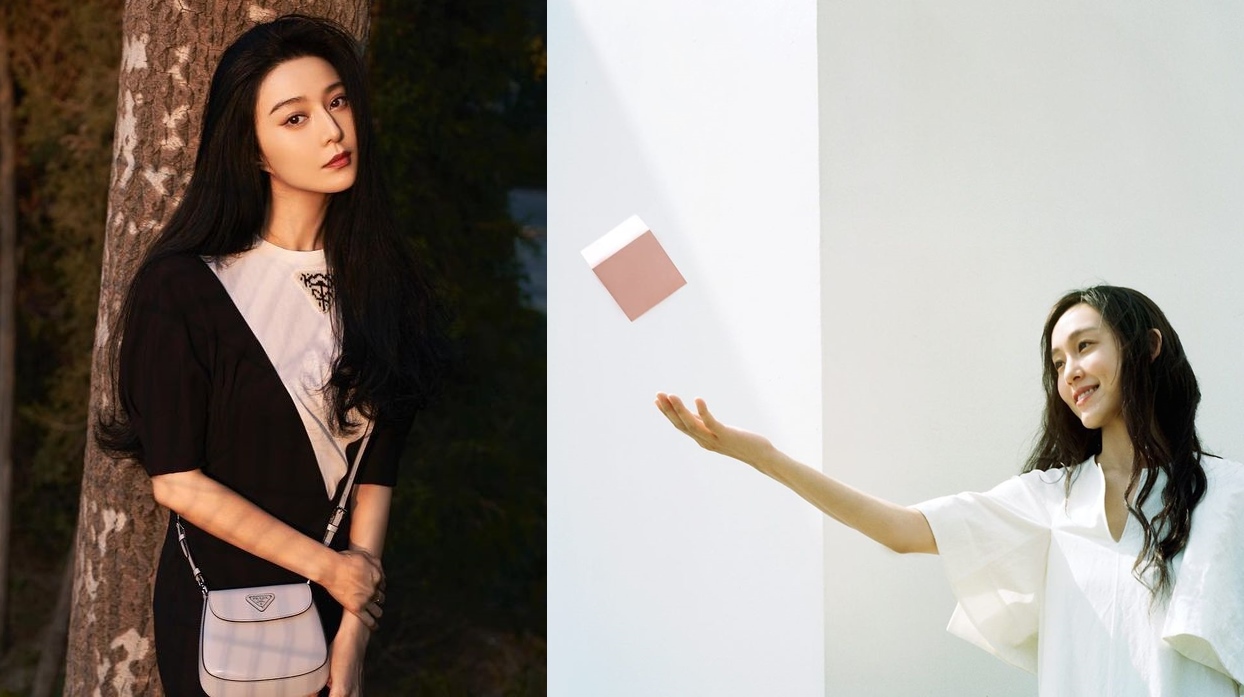 范冰冰（左）和范瑋琪都是近年遭受重挫，準備浴火重生的人。（翻攝范冰冰、范范IG）