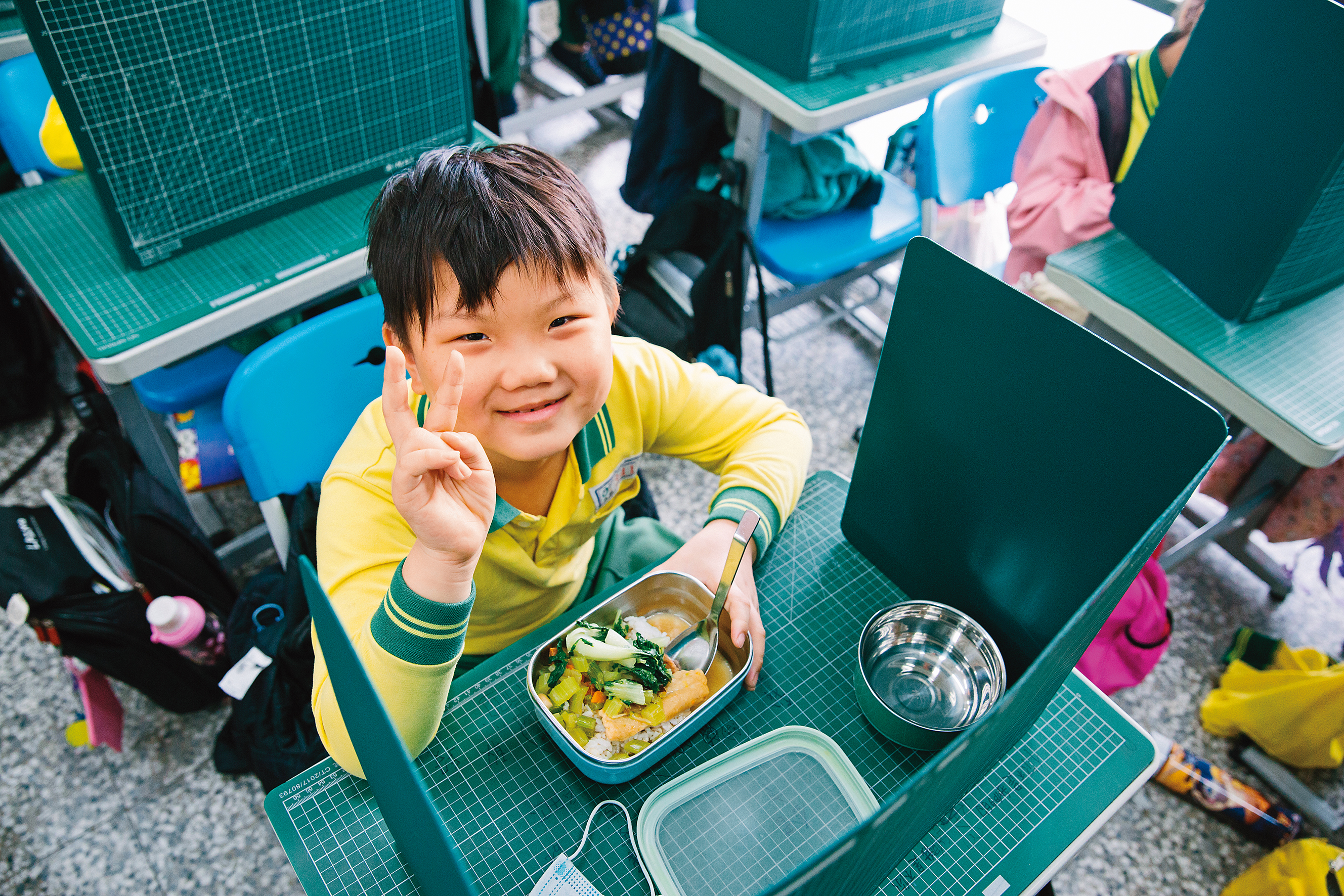 台中市每年編列預算補助學童營養午餐，讓每位孩子都能吃得安心、吃得飽！