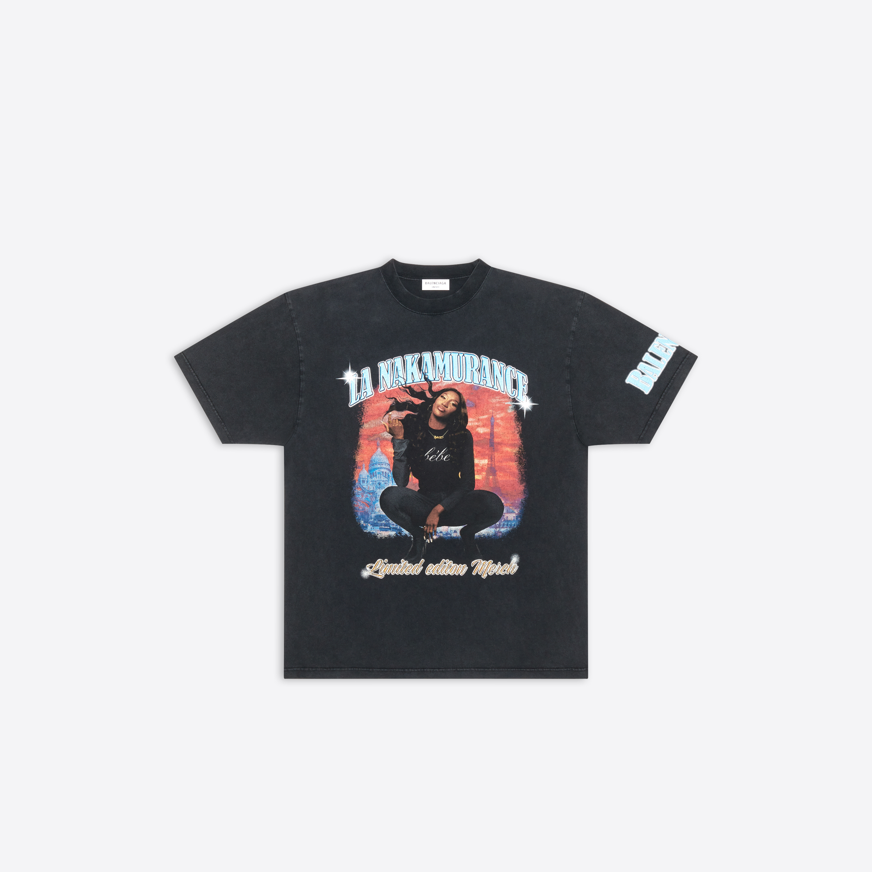 AYA NAKAMURA黑色短袖棉T NT$20,300 Balenciaga。（Balenciaga提供）